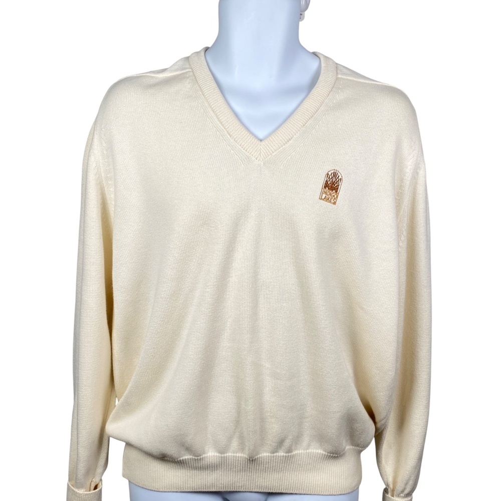 Vintage Pickering Active Sportswear Sweater L Indigo Lakes Pullover Made in USA